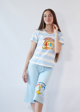 Vienetta Secret VS 21 Пижама футболка/бриджи голубой