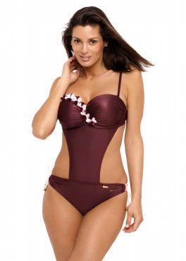 Marko M 530 EVELYN Купальник монокіні бордовий