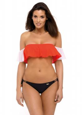 Купальник с рюшами Marko M 519 ELENA красный/белый