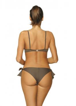 Marko M 467 MEREDITH Купальник з оборкою блідо-коричневий (dark taupe)