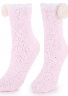 Marilyn COOZY R44 Махровые носки с помпоном сбоку розовый