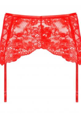 широкий красный пояс для чулок Oro 403