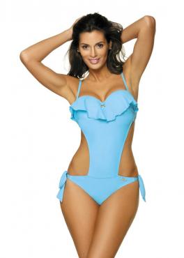 Marko M 468 CARMEN Купальник монокіні з оборкою блакитний (skipper)