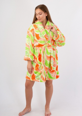 Vienetta Secret Fullese Женский халат салатовый/оранжевый