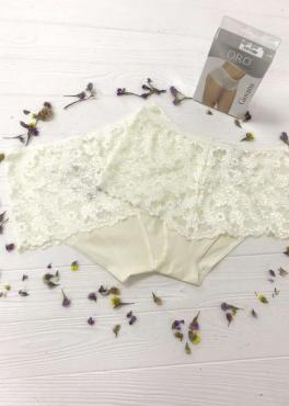 Oro Giovana кружевные трусы из хлопка молочные