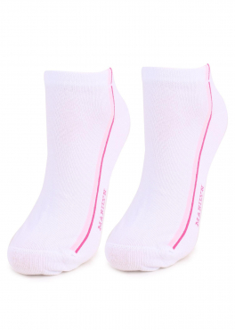 Marilyn FORTE 52 Женские носки с двойной полоской белый/розовый/ярко-розовый