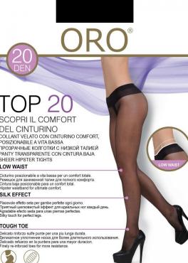 Oro Top 20 den колготки с низкой талией черный