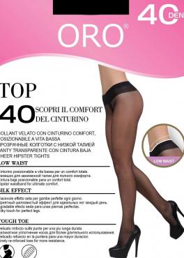 Oro Top 40 den колготки с низкой талией черный