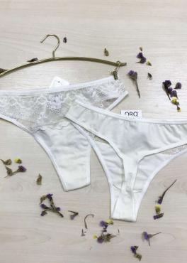 Oro Virginia трусы стринги женские 1шт молочный