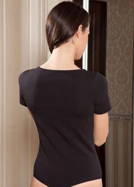 Боди футболка стринги BB 107/ББ 107 черный