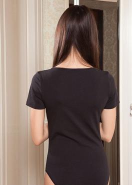 BB 111/ББ 111 Женское боди футболка черный