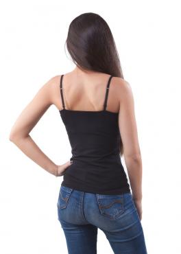 ML 058 Майка бельевая черная