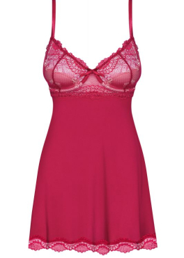 Obsessive Rosalyne женская сорочка с кружевными чашками красный
