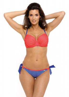 Раздельный купальник пуш ап Marko M 540 PENNY коралловый/синий